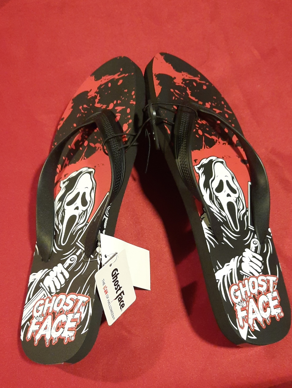 Ghost Face Mens Flip Flops Icon Of Halloween